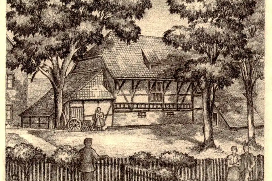 DIE ALTE OEHLMÜHLE - Zeichnung Rudolf Homann